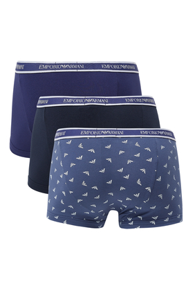 Three-Pack of Boxer Briefs With Core Logo Waistband